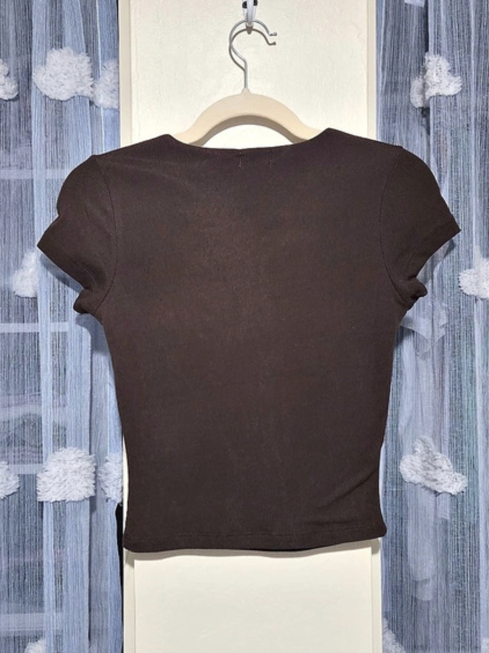 Faded Rose Ribbed Bow Tee - Picture 5 of 9